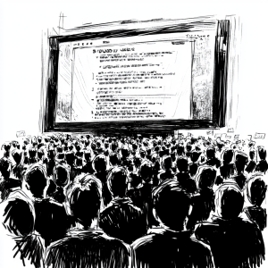 content marketing being viewed by a large audience